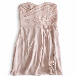 Express Strapless Pink Silver Accent Coquette Dress Romantic Fairy Whimsical